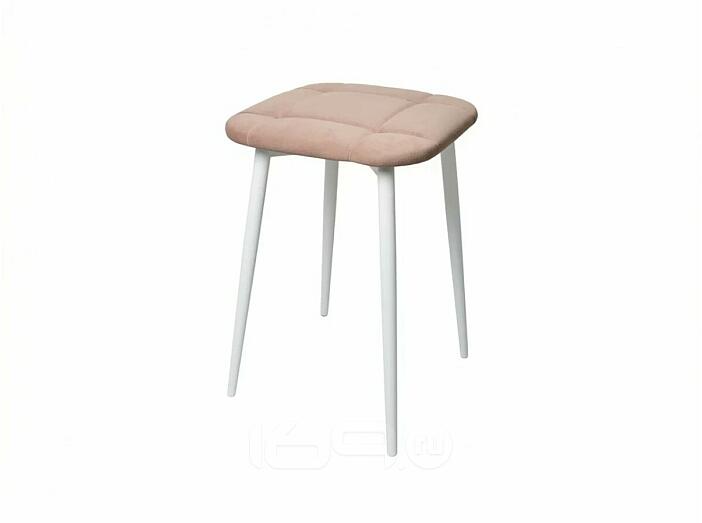 Табурет Фрея белый матовый (Velutto 07 бежевый)