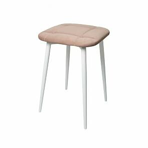 Табурет Фрея белый матовый (Velutto 07 бежевый)