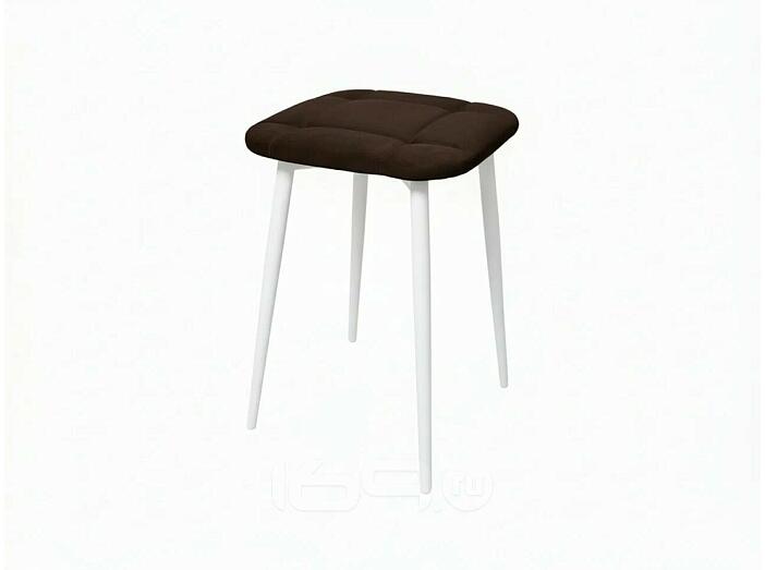 Табурет Фрея белый матовый (Velutto 24 шоколад)