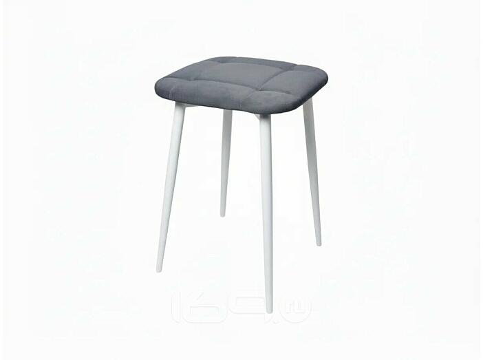 Табурет Фрея белый матовый (Velutto 32 графит)