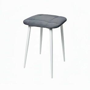 Табурет Фрея белый матовый (Velutto 32 графит)