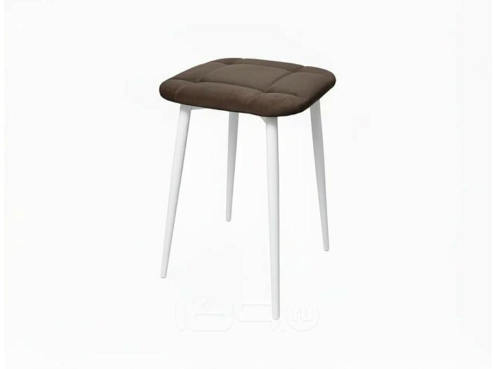 Табурет Фрея белый матовый (Velutto 36 какао)