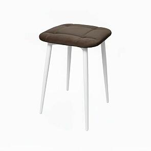 Табурет Фрея белый матовый (Velutto 36 какао)