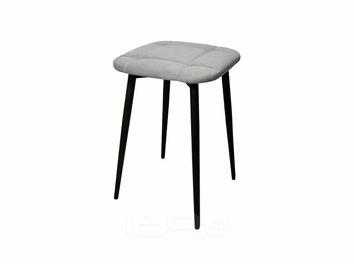Табурет Фрея черный матовый (Velutto 52 серый)