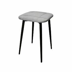 Табурет Фрея черный матовый (Velutto 52 серый)