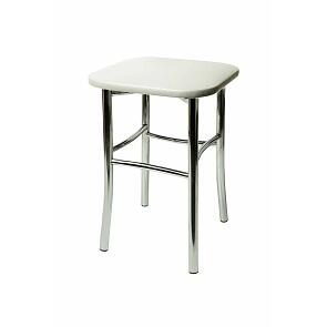 Табурет Классик квадрат (Блисс кожзам белый)