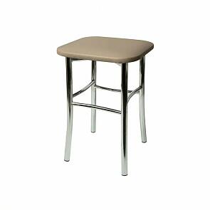 Табурет Классик квадрат (Блисс кожзам коричневый)