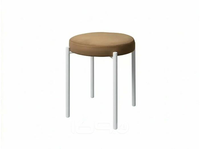 Табурет Оливия белый матовый (Velutto 03 капучино)