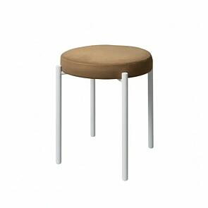 Табурет Оливия белый матовый (Velutto 03 капучино)