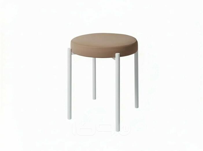 Табурет Оливия белый матовый (Velutto 36 какао)