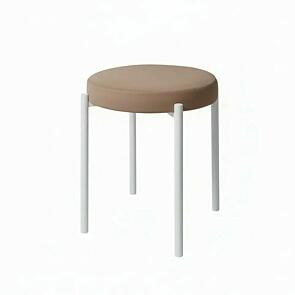 Табурет Оливия белый матовый (Velutto 36 какао)