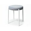 Табурет Оливия белый матовый (Velutto 52 серый)