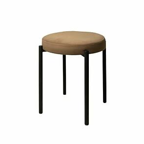 Табурет Оливия черный матовый (Velutto 03 капучино)