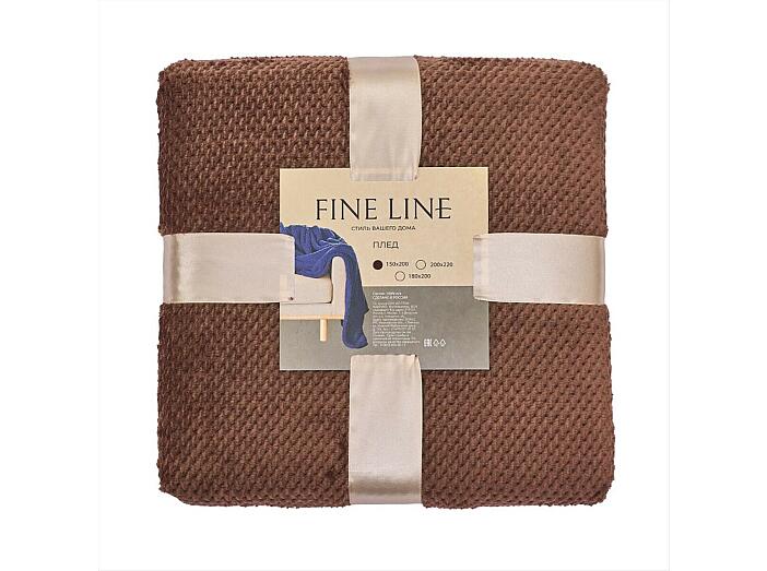 Плед велсофт "Fine Line" 150х200 Мустанг 19-1217 кубик