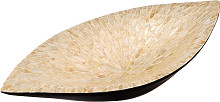Блюдо декоративное перламутровое "Золотой песок" Д570 Ш260 В160, золотистый, черный