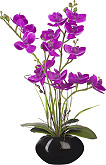 Орхидеи в керамическом кашпо фиолетовая 34 см