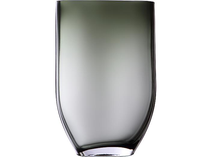 Декоративная ваза из дымчатого стекла, Д163 Ш75 В260, серый