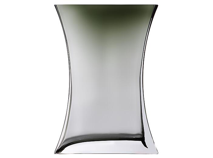 Декоративная ваза из дымчатого стекла, Д170 Ш100 В250, серый