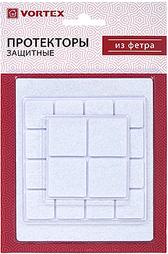 Протекторы защитные из фетра 22*22мм, 30*30мм, 110*130мм, VORTEX