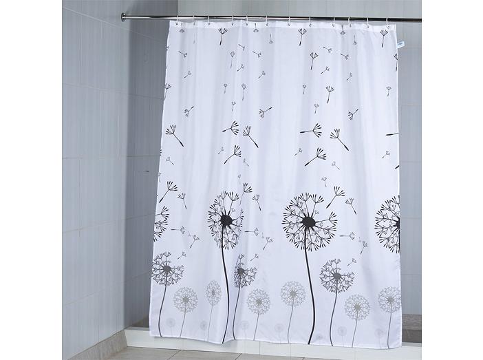 Штора текстильная/ванной и душа Одуванчик 180 х 200 см, цвет белый