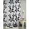 Штора текстильная/ванны и душа Черные цветы 180 х 200 см, цвет чёрный/белый