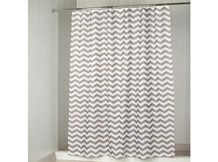 Штора текстильная/ванны и душа Геометрия 180 х 200 см, цвет  серый