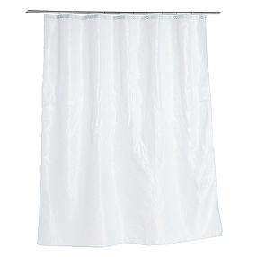 Штора жаккардовая для ванной комнаты Charlotte 180 х 200 см с прозрачными кольцами, цвет голубой