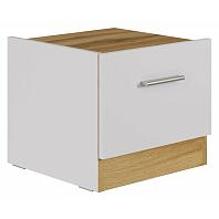 FRESCO тумба прикроватная(левая) Белый/Дуб Вотан