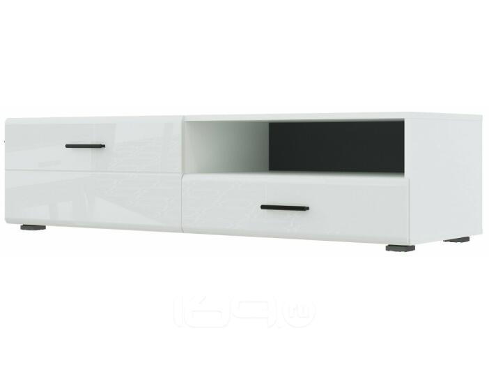 GLOSS тумба для ТВ-140 Белый/Белый глянец