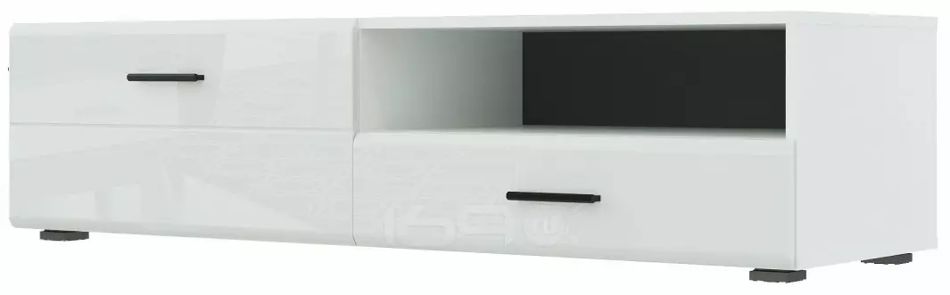GLOSS тумба для ТВ-140 Белый/Белый глянец