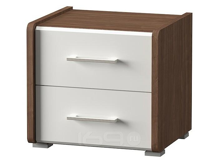 Тумба Камея 13.46 Орех Селект Каминный/Белый Глянец Тумба Камея 13.46 Орех Селект Каминный/Белый Глянец