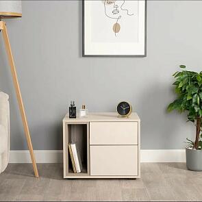 Тайл Тумба 16.163 Сатин 7045 SU, Эмили Блаш U9135, Белый PE шагрень