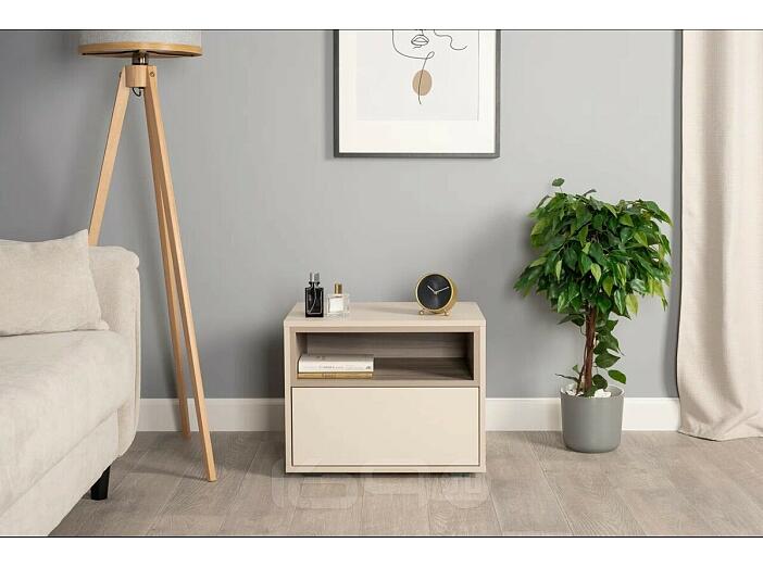 Тайл Тумба 16.164 Сатин 7045 SU, Эмили Блаш U9135, Белый PE шагрень