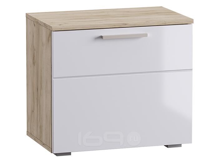 Тумба Лайн 13.234 Дуб серый CRAFT K 002 PW, белый глянец ПВХ