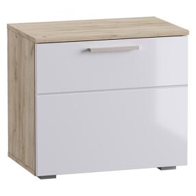 Тумба Лайн 13.234 Дуб серый CRAFT K 002 PW, белый глянец ПВХ