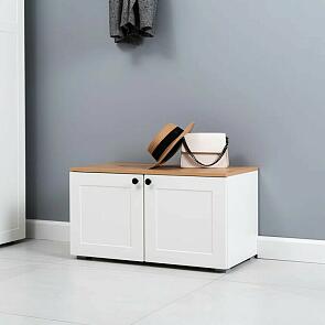 Тумба Остин 13.257 Белый шагрень Дуб золотой