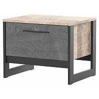 Тумба прикроватная HUGO ТИП-2 Дуб Гранж/Железный камень