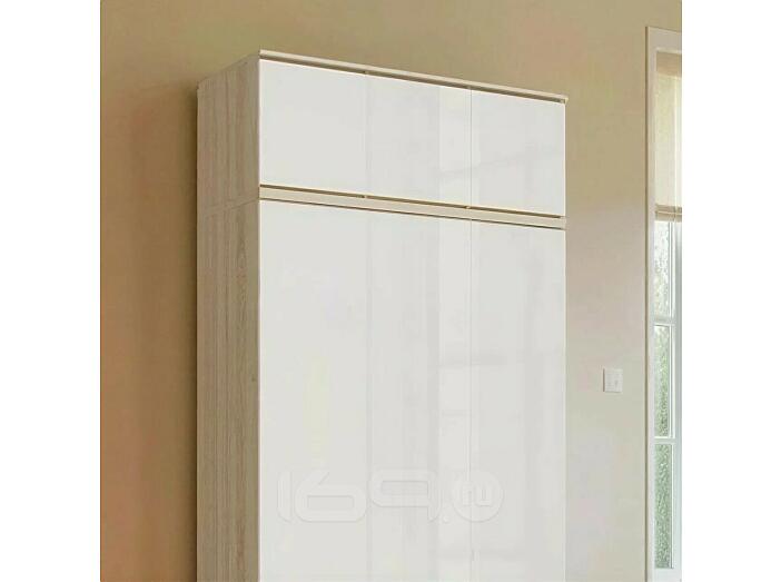 Челси Антресоль к шкафу (1200) (Белый глянец холодный, дуб сонома)