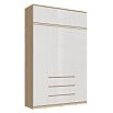Челси Шкаф 1600 (4-х ств) (Ш) (Белый глянец холодный, дуб сонома)