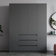 Шкаф 1600x514x2022 Челси Графит/графит ЛДСП