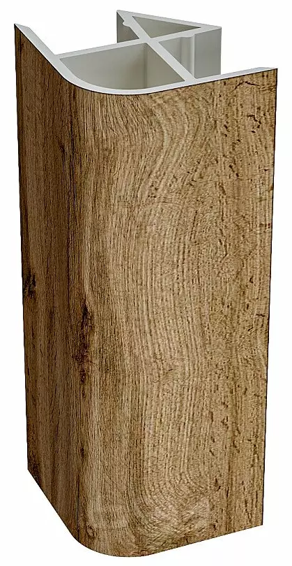 Угол для цоколя ПВХ 90 гр. Дуб Вотан 97*40*28