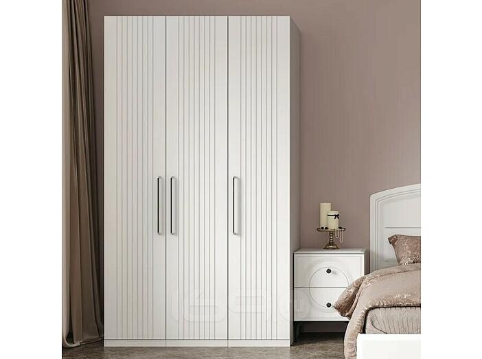 Шкаф 1260x542x2253 Валенсия Белая шагрень/белая шагрень МДФ