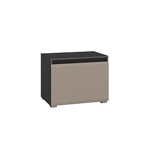 Сидней Тумба для обуви 16.129 Антрацит 0164, Веллюто Капучино AG 707 ПВХ