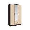 Фиеста Шкаф для одежды 3-дверный (Дуб беленый, венге)