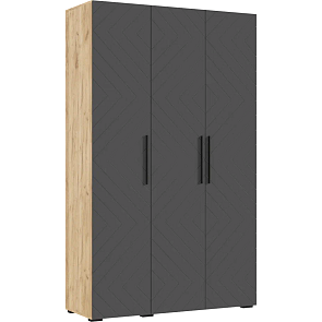 Шкаф 1350x506x2236 Флэш Браш Графит МДФ