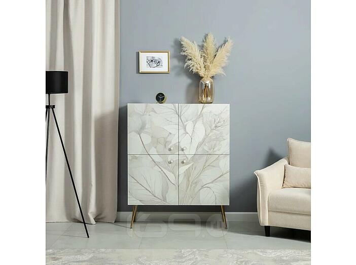 Флоу Шкаф 16.329 Кашемир 5981 BS, Белый PE шагрень