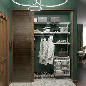 Система в прихожую с нишей белая 2260*450*2050