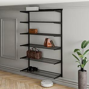 Гардеробная Титан из полок чёрная 450