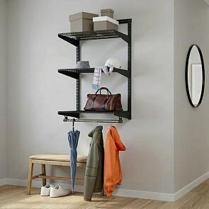 Навесная гардеробная Титан-GS 600 чёрная 350