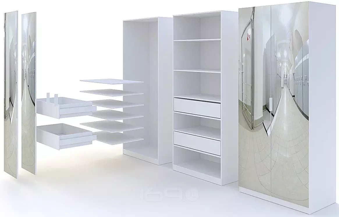 Шкаф Trend-2 Белый Зеркало 100*236*58